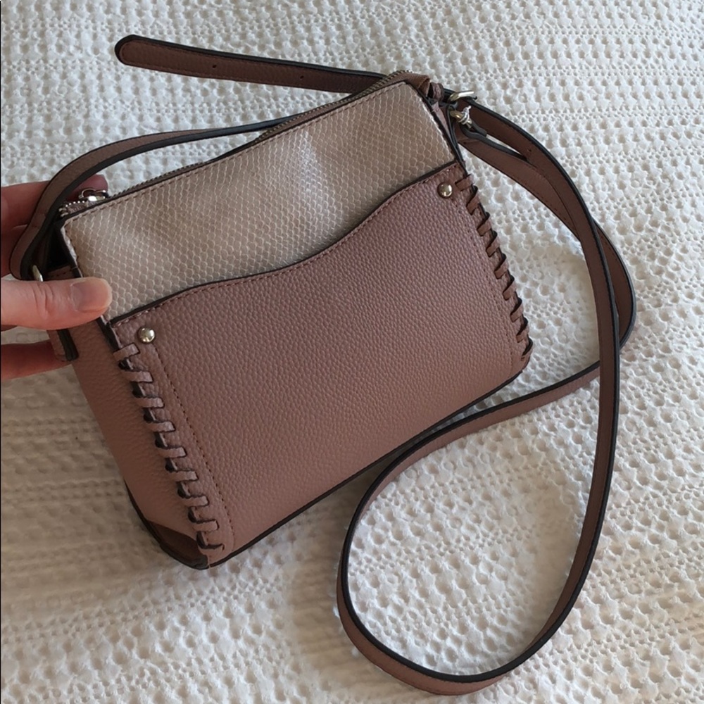 Charming Charlie blush colored cross body bag